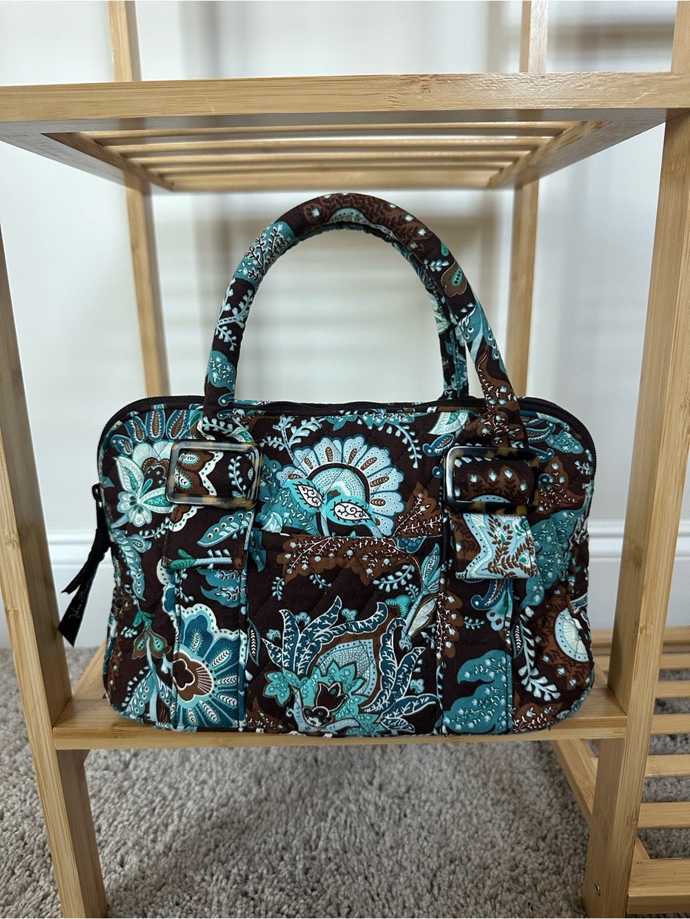 Vera Bradley Java Blue Retired Mini Tote